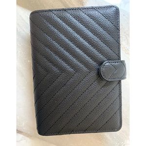 Cloth and Paper Quilted Caviar Leather Planner